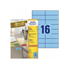 Etiket Avery Zweckform 3453 105x37mm blauw 1600stuks Etiket Avery Zweckform 3453 105x37mm blauw 1600stuks