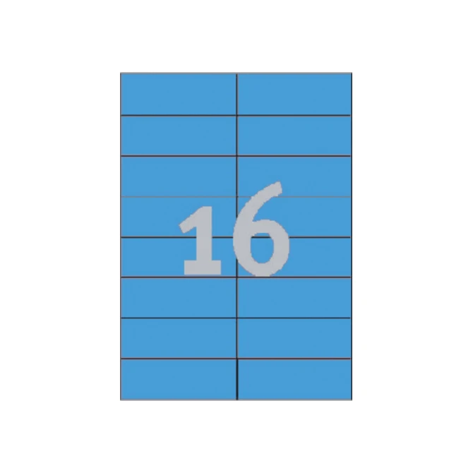 Etiket Avery Zweckform 3453 105x37mm blauw 1600stuks