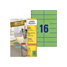 Etiket Avery Zweckform 3454 105x37mm groen 1600stuks Etiket Avery Zweckform 3454 105x37mm groen 1600stuks
