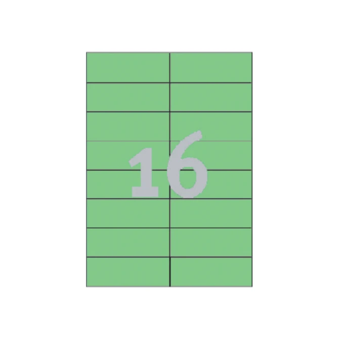 Etiket Avery Zweckform 3454 105x37mm groen 1600stuks