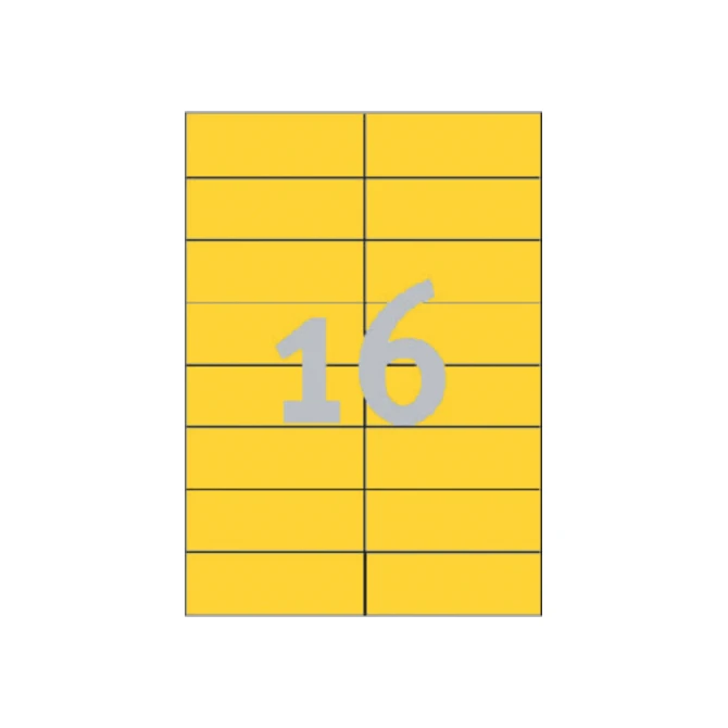 Etiket Avery Zweckform 3455 105x37mm geel 1600stuks