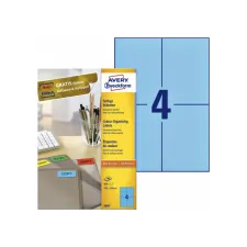 Etiket Avery Zweckform 3457 105x148mm A6 blauw 400stuks