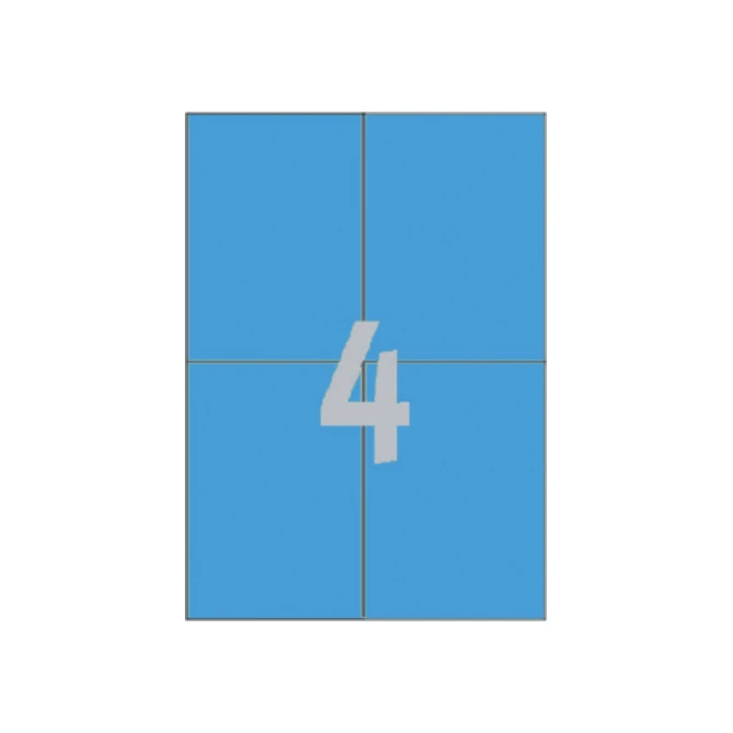 Etiket Avery Zweckform 3457 105x148mm A6 blauw 400stuks