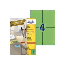 Etiket Avery Zweckform 3458 105x148mm A6 groen 400stuks