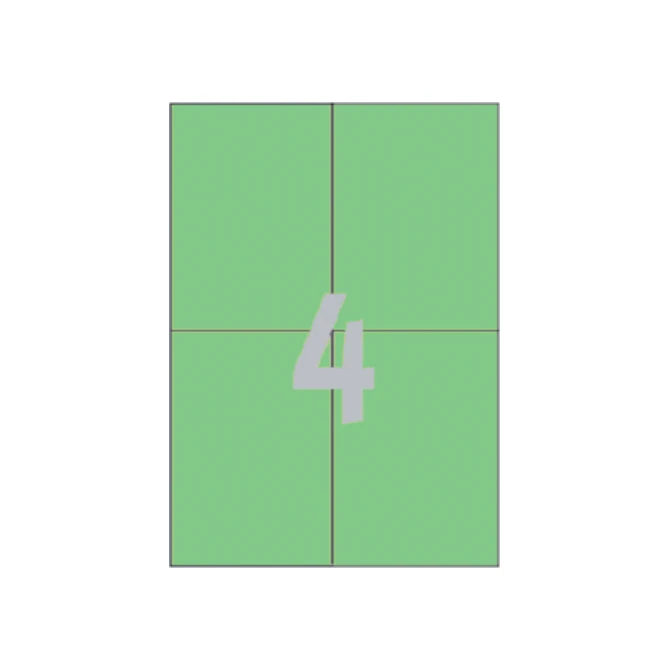 Etiket Avery Zweckform 3458 105x148mm A6 groen 400stuks