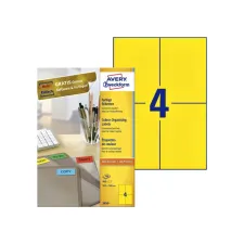 Etiket Avery Zweckform 3459 105x148mm A6 geel 400stuks