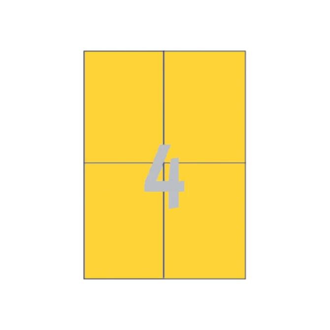 Etiket Avery Zweckform 3459 105x148mm A6 geel 400stuks