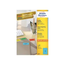 Etiket Avery Zweckform 3471 210x297mm A4 blauw 100stuks