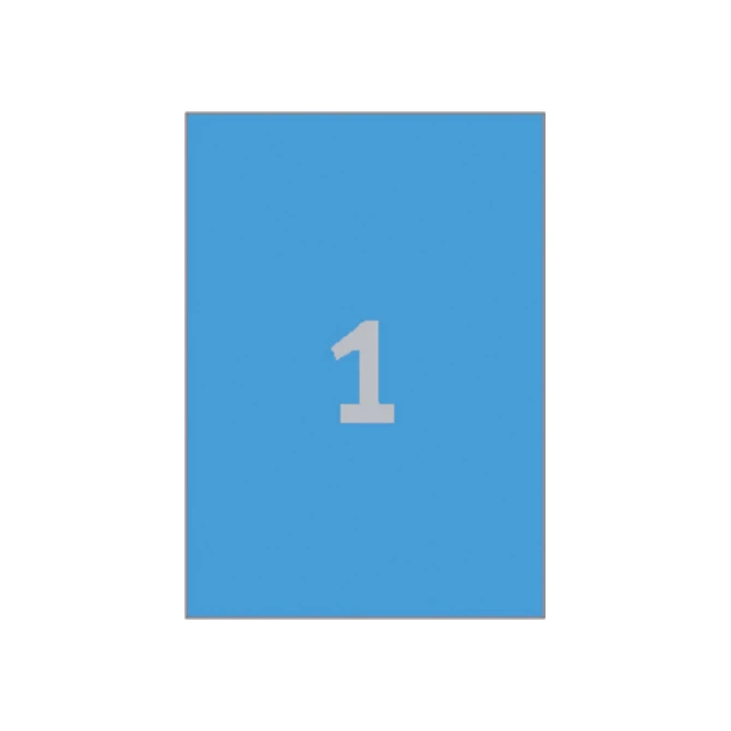Etiket Avery Zweckform 3471 210x297mm A4 blauw 100stuks
