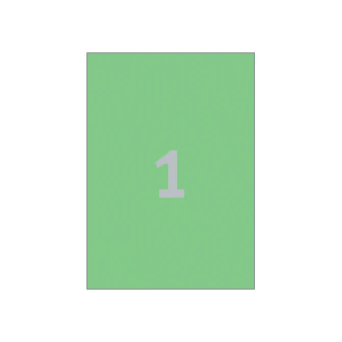 Etiket Avery Zweckform 3472 210x297mm A4 groen 100stuks