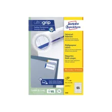 Etiket Avery Zweckform 3666 38x21.2mm wit 6500stuks