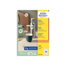 Etiket Avery Zweckform L3415 rond 40mm wit