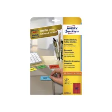 Etiket Avery Zweckform L4790-20 38.1x21.2mm rood 1300stuks