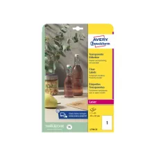 Etiket Avery Zweckform L7784-25 210x297mm transparant 25stuks