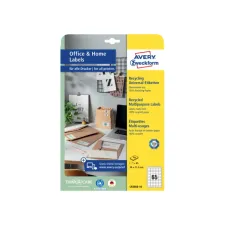 Etiket Avery Zweckform LR3666-10 38x21.2mm recycled wit 650stuks