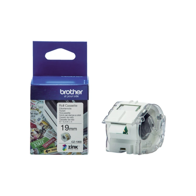 Etiket Brother CZ-1003 multifunctioneel 19mm 1 rol á 5m wit