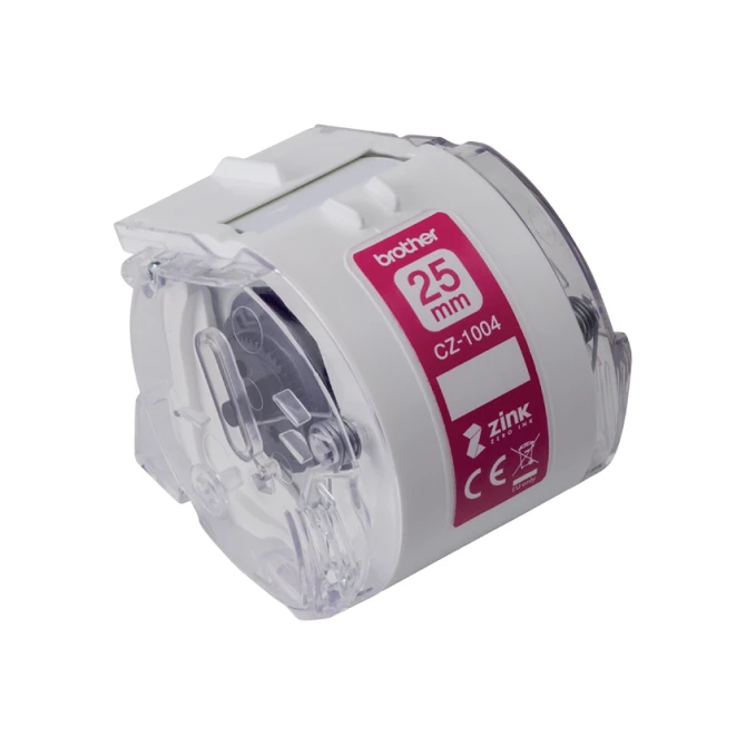 Etiket Brother CZ-1004 multifunctioneel 25mm 1 rol á 5m wit