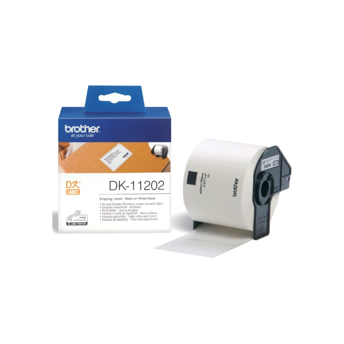 Etiket Brother DK-11202 verzendlabel 62x100mm 1 rol á 300 stuks wit