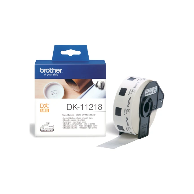 Etiket Brother DK-11218 rond 24mm 1 rol á 1000 stuks wit