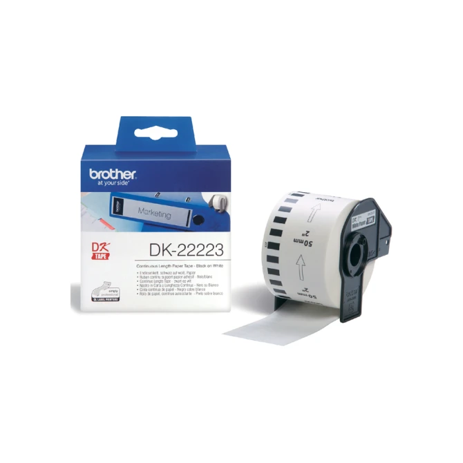 Etiket Brother DK-22223 doorlopend 50mm 1 rol á 30m wit