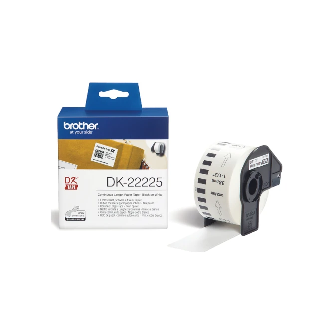 Etiket Brother DK-22225 doorlopend 38mm 1 rol á 30m wit