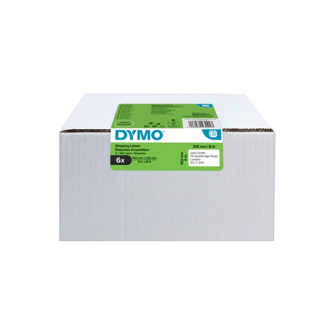 Etiket Dymo LabelWriter 5XL verzendlabel 102x210mm 6 rollen á 140 stuks wit