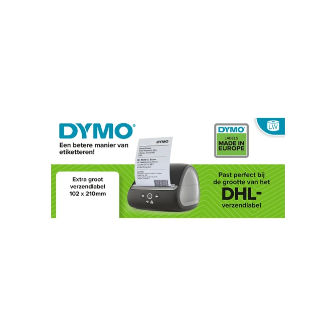Etiket Dymo LabelWriter 5XL verzendlabel 102x210mm 6 rollen á 140 stuks wit
