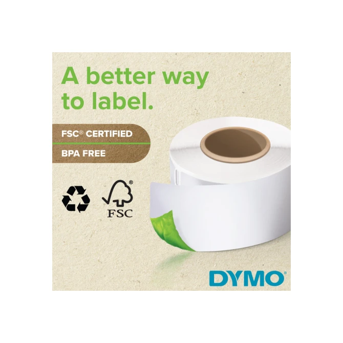 Etiket Dymo LabelWriter adressering 25x54mm 12 rollen á 500 stuks wit
