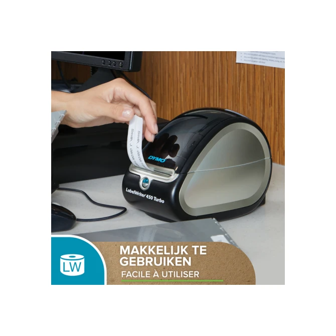Etiket Dymo LabelWriter adressering 28x89mm 12 rollen á 130 stuks wit