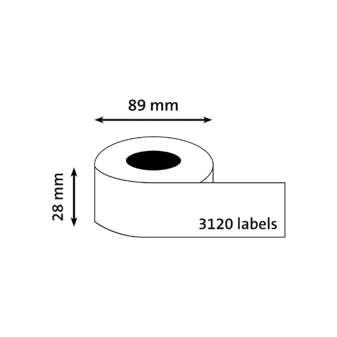 Etiket Dymo LabelWriter adressering 28x89mm 24 rollen á 130 stuks wit