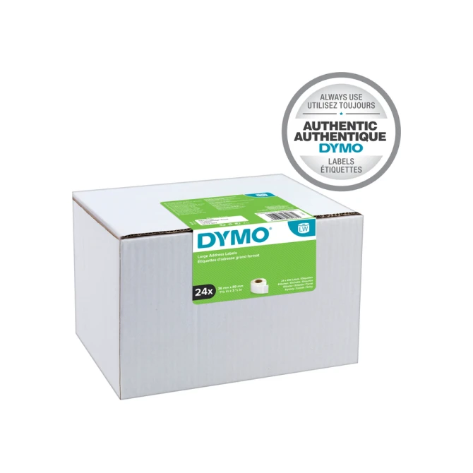 Etiket Dymo LabelWriter adressering 36x89mm 24 rollen á 260 stuks wit