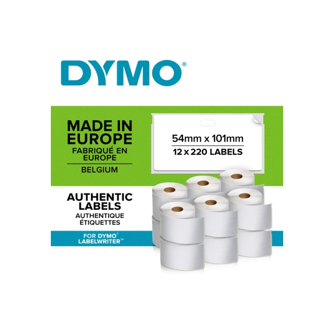 Etiket Dymo LabelWriter multifunctioneel 32x57mm 12 rollen á 1000 stuks wit