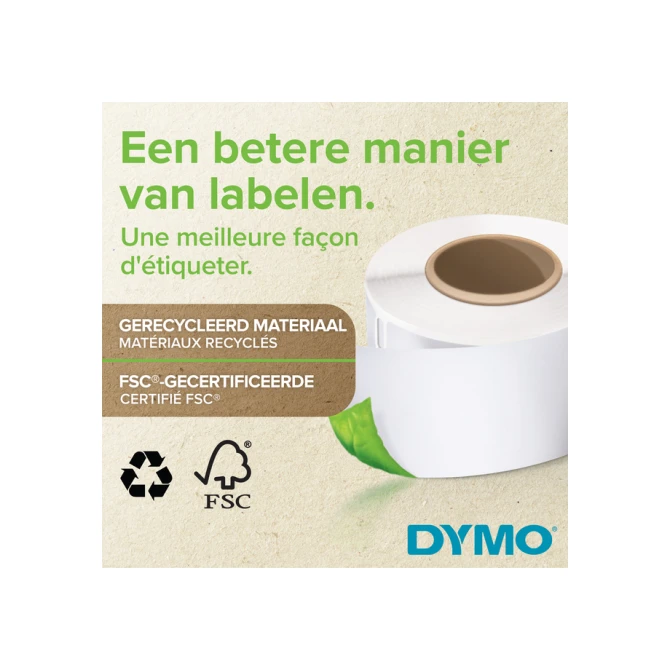 Etiket Dymo LabelWriter multifunctioneel 54x70mm 1 rol á 320 stuks wit