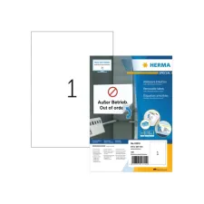 Etiket HERMA 10315 210x297mm wit 100 etiketten Etiket HERMA 10315 210x297mm wit 100 etiketten