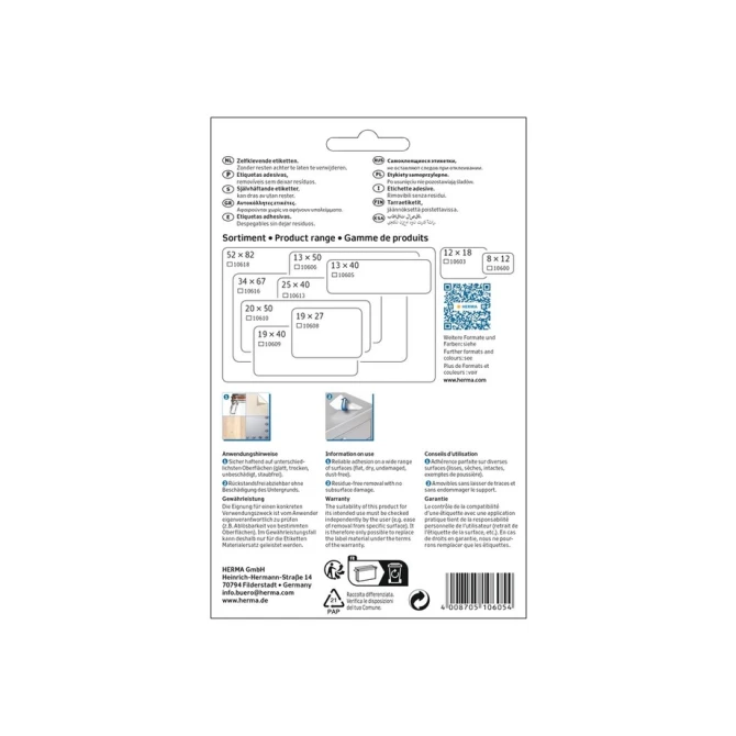 Etiket HERMA 10605 13x40mm verwijderbaar 672 etiketten