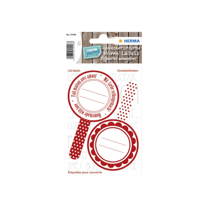 Etiket HERMA 15446 keuken new look rood