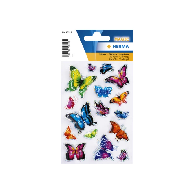Etiket HERMA 15515 vlinder 3D vleugeleffect