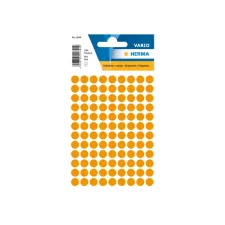Etiket HERMA 1844 rond 8mm fluor oranje 540stuks