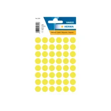 Etiket HERMA 1854 rond 12mm fluor geel 240stuks