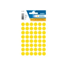 Etiket HERMA 1861 rond 12mm geel 240stuks