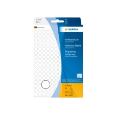 Etiket HERMA 2210 rond 8mm wit 5632stuks