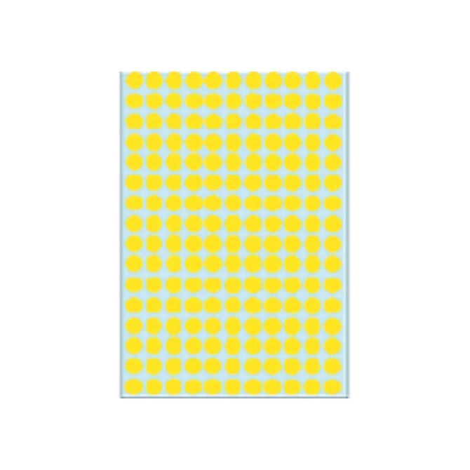 Etiket HERMA 2211 rond 8mm geel 5632stuks
