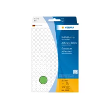 Etiket HERMA 2215 rond 8mm groen 5632stuks