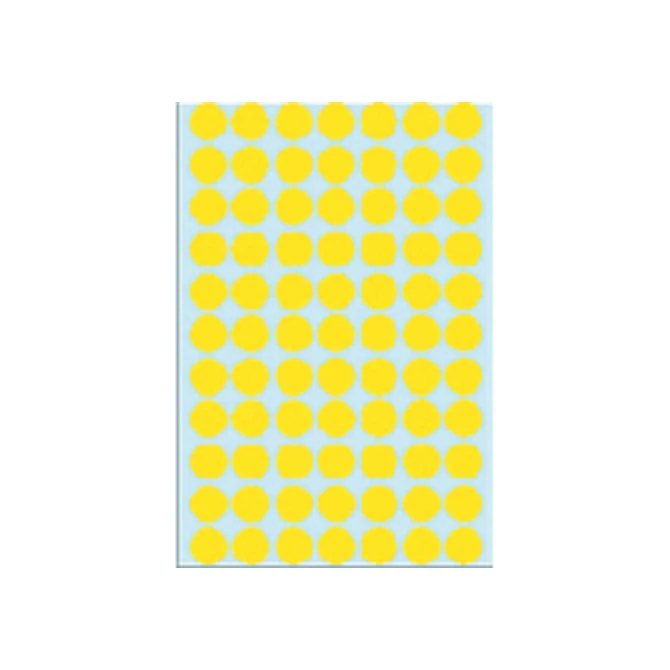 Etiket HERMA 2231 rond 13mm geel 2464stuks