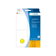 Etiket HERMA 2491 52x82mm geel 128 stuks
