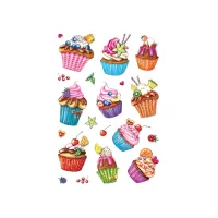 Etiket HERMA 3387 cupcakjes glitter