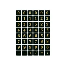 Etiket HERMA 4131 13x13mm getallen 0-9 zwart op goud