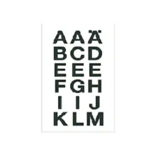 Etiket HERMA 4135 20x20mm letters A-Z zwart op transparant