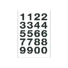 Etiket HERMA 4136 20x18mm getallen 0-9 zwart op transparant