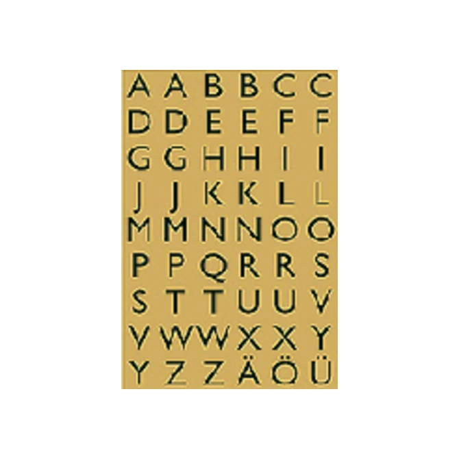 Etiket HERMA 4145 13x12mm letters A-Z zwart op goud